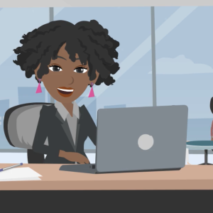 Accountant working and helping others